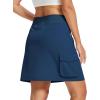 MoFiz Women 18″ Hiking Cargo Skort with Pockets High Waisted Athletic Casual Summer Quick Dry Golf Tennis Skirts(Sea Blue)