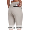 MoFiz Womens 13″ Knee Length Hiking Shorts Quick Dry Water Resistant Athletic Travel Golf Bermuda Shorts with 3 Pockets(A03-light Khaki)