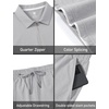 MoFiz Mens Tracksuits Sets Shorts Quarter Zip Polo Shirts Bottom Shorts Outfits Sport Suits Casual Walking Sets Comfy(A-light Grey Sets)