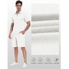 MoFiz Mens Tracksuits Sets Shorts Quarter Zip Polo Shirts Bottom Shorts Outfits Sport Suits Casual Walking Sets Comfy(A-white Sets)