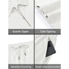 MoFiz Mens Tracksuits Sets Shorts Quarter Zip Polo Shirts Bottom Shorts Outfits Sport Suits Casual Walking Sets Comfy(A-white Sets)