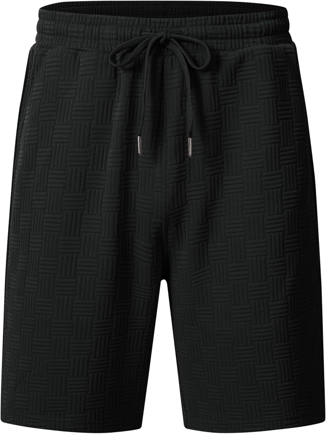 image:imageMoFiz Mens Sweat Suits Set Tracksuit 2 Piece Outfits Short Sleeve Casual Sweatshirt amp Loose Jogging ShortsBlack