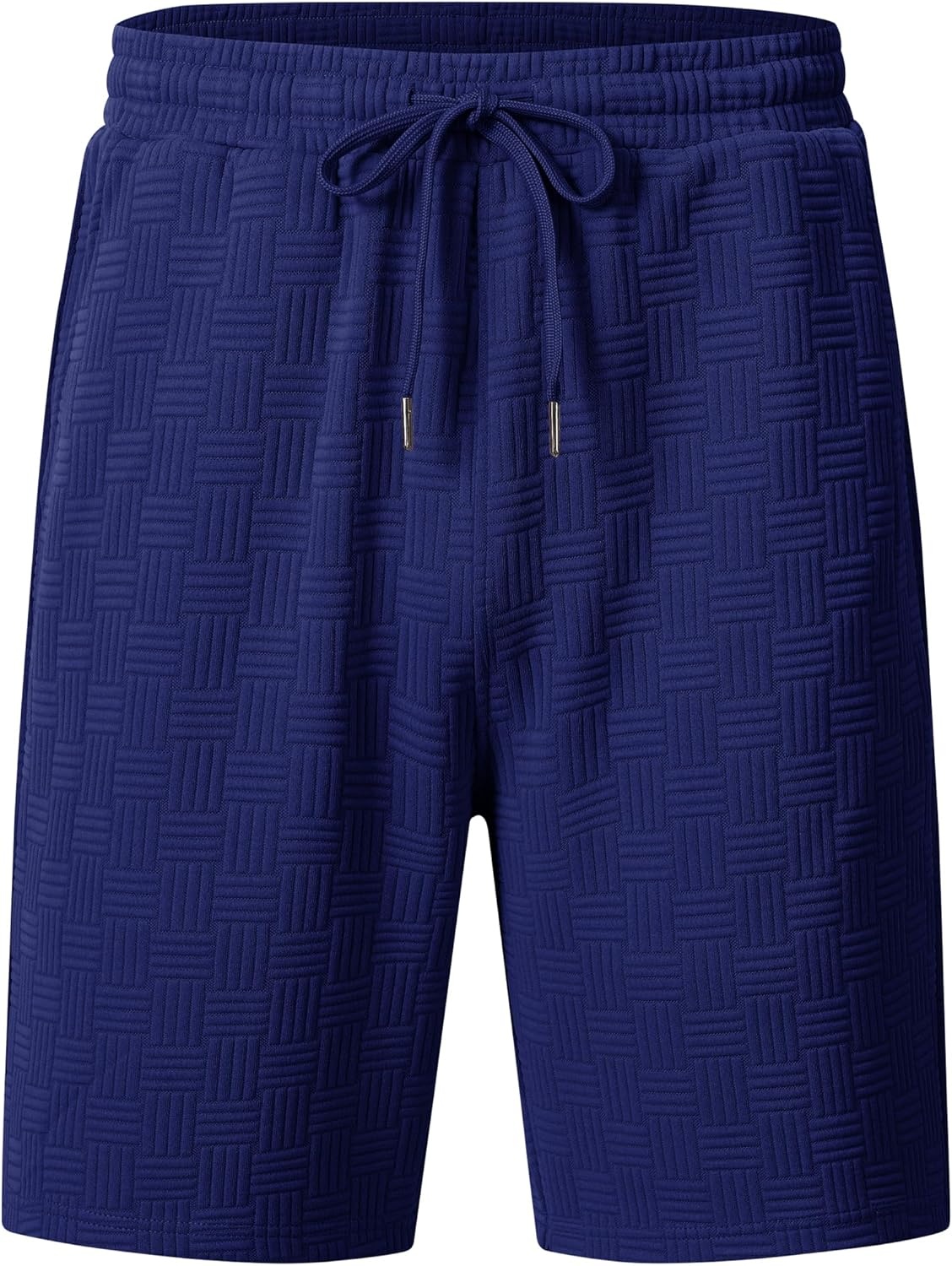 image:imageMoFiz Mens Sweat Suits Set Tracksuit 2 Piece Outfits Short Sleeve Casual Sweatshirt amp Loose Jogging ShortsDeep Blue