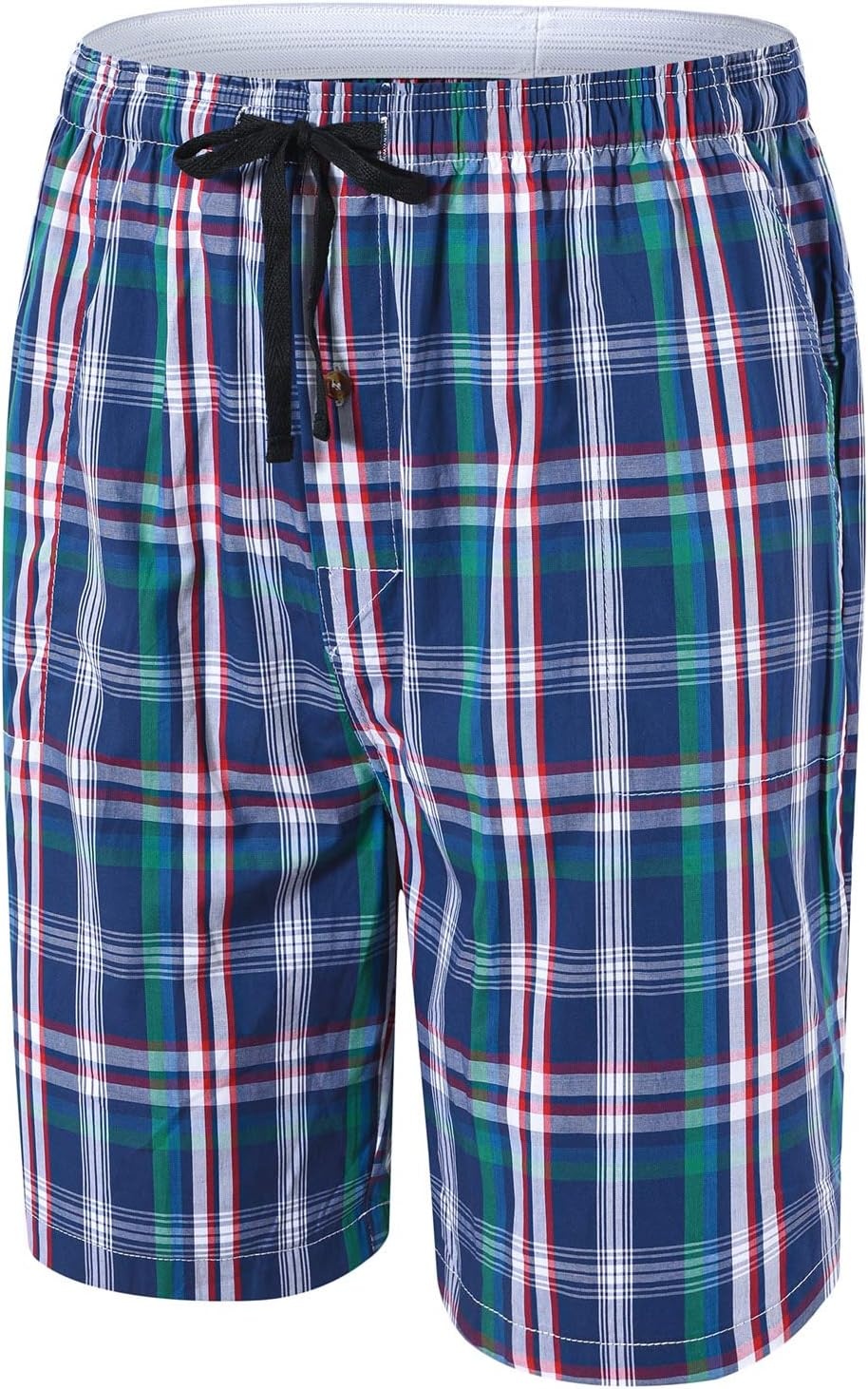 image:imageMoFiz Mens Plaid Pajama Shorts 3Pack Woven Cotton Sleep amp Lounge Shorts Lightweight PJ Bottoms with Pockets amp Button Fly3 Packa