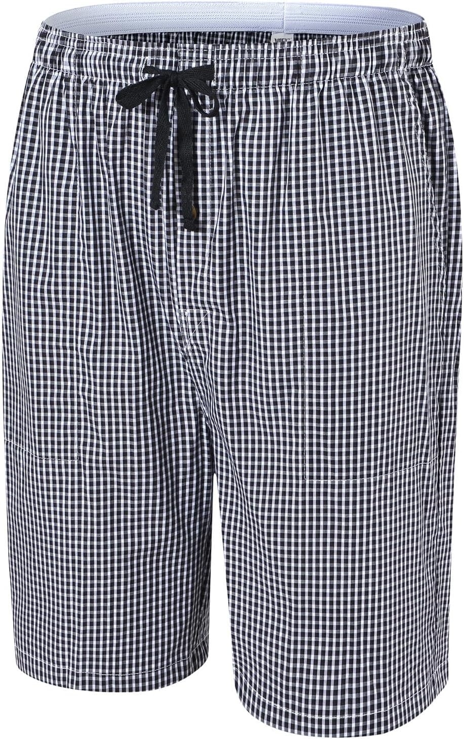 image:imageMoFiz Mens Plaid Pajama Shorts 3Pack Woven Cotton Sleep amp Lounge Shorts Lightweight PJ Bottoms with Pockets amp Button Fly3 Packb