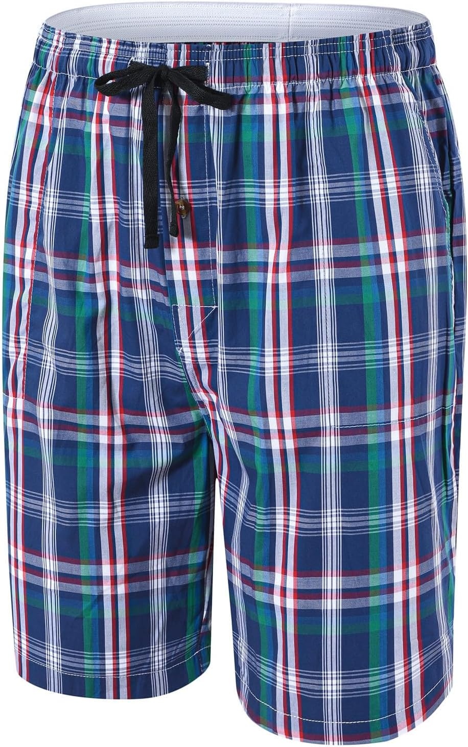 image:imageMoFiz Mens Plaid Pajama Shorts 3Pack Woven Cotton Sleep amp Lounge Shorts Lightweight PJ Bottoms with Pockets amp Button Fly3 Packd