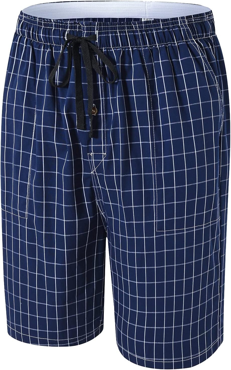 image:imageMoFiz Mens Plaid Pajama Shorts 3Pack Woven Cotton Sleep amp Lounge Shorts Lightweight PJ Bottoms with Pockets amp Button Fly3 Packe