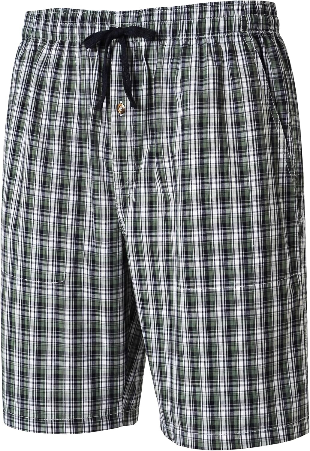 image:imageMoFiz Mens Plaid Pajama Shorts 3Pack Woven Cotton Sleep amp Lounge Shorts Lightweight PJ Bottoms with Pockets amp Button Fly3 Packh