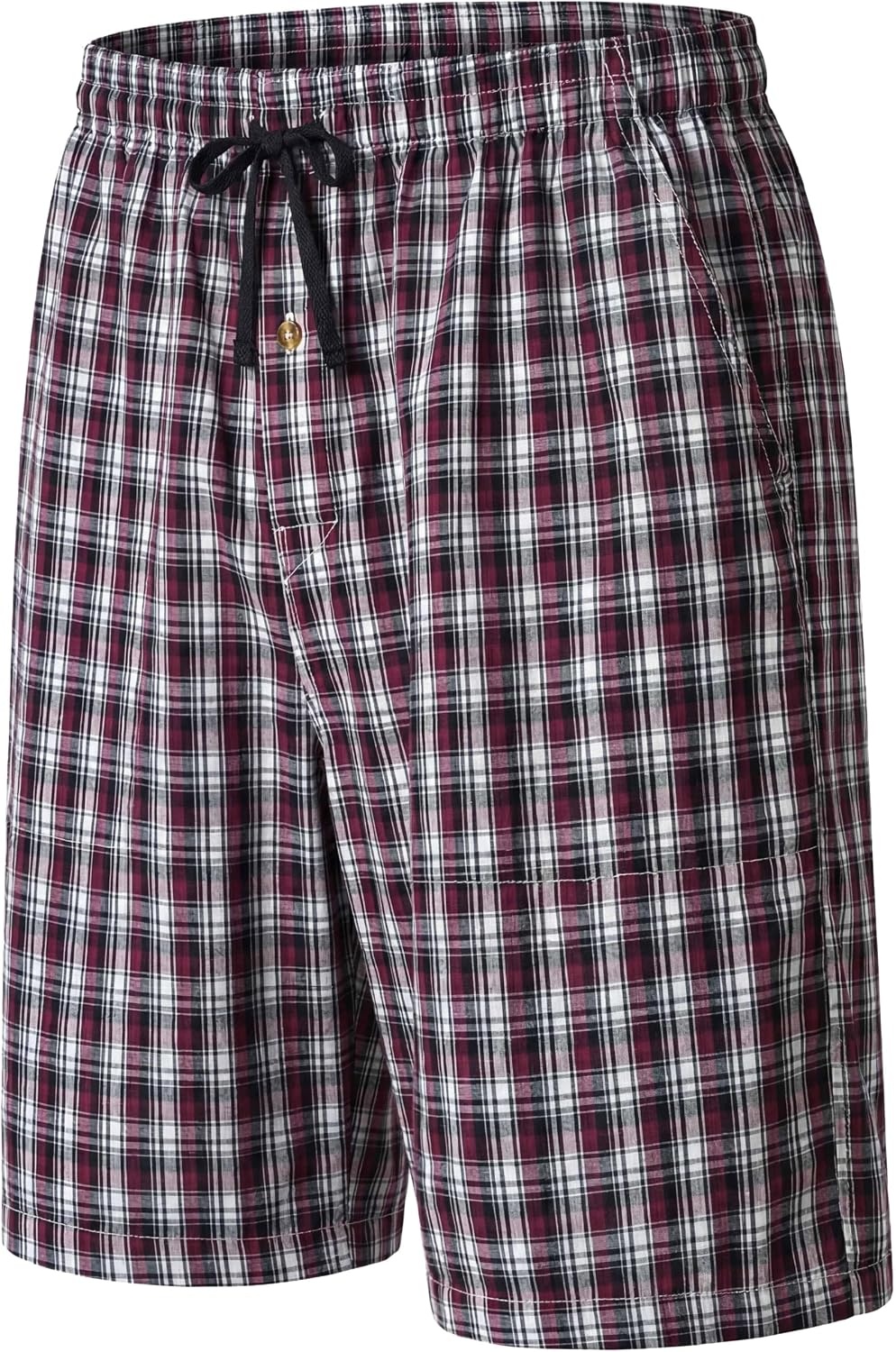 image:imageMoFiz Mens Plaid Pajama Shorts 3Pack Woven Cotton Sleep amp Lounge Shorts Lightweight PJ Bottoms with Pockets amp Button Fly3 Packh